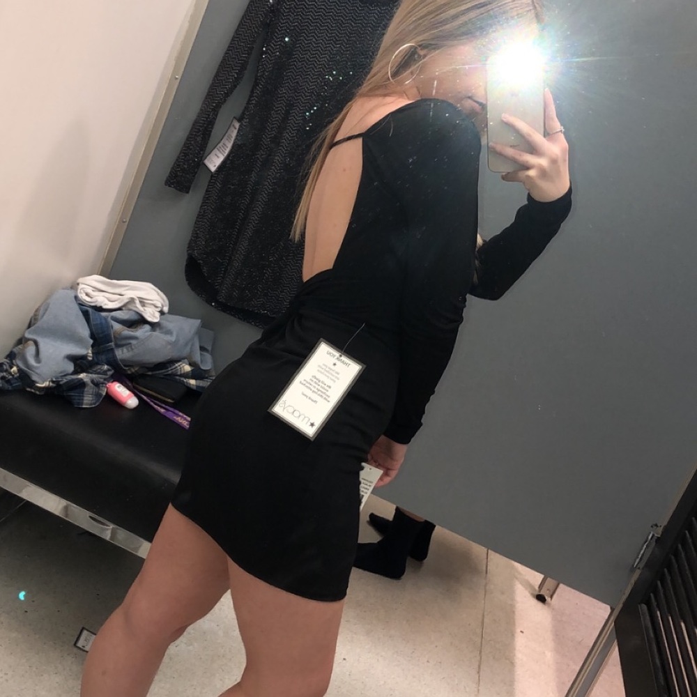 Black mini dress